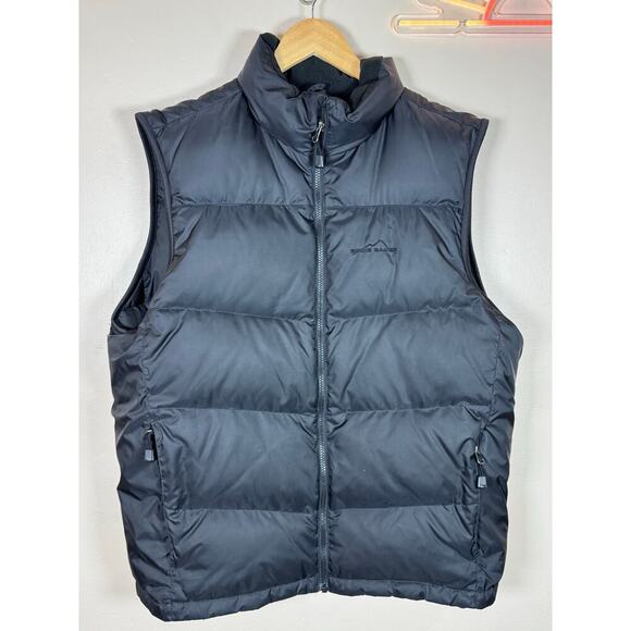 Eddie Bauer Men’s Goose Down 700 Fill Puffer Vest BlackOutdoors Ski Gorpcore L